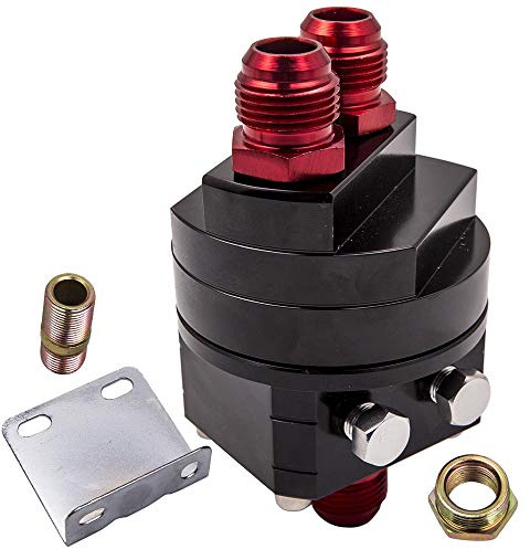 maXpeedingrods Universal Aluminium Ölfilteradapter Oil Filter Relocation Male Fitting Adapter Kit Blockbefestigung montieren für M20 mit 3/4x16 / M20x1.5 Adapter AN 10