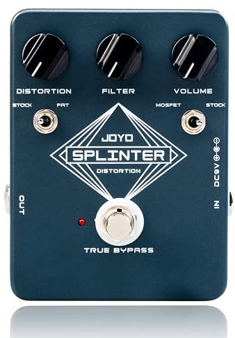 JOYO Distortion-Gitarren-Effektpedal mit wählbarem MOSFET und FAT-Clipping, dicke Boost-Verzerrung – True Bypass (SPLINTER JF-21)