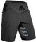 Hiauspor Wanderhose Herren Kurz MTB Hose Leichte Schnelltrocknend Cargo Bermuda Chino mit 5 Taschen Männer Wandershorts Outdoor Trekking Shorts Sommer Stretch Mountainbike,Arbeit,Sport (3XL, Schwarz)
