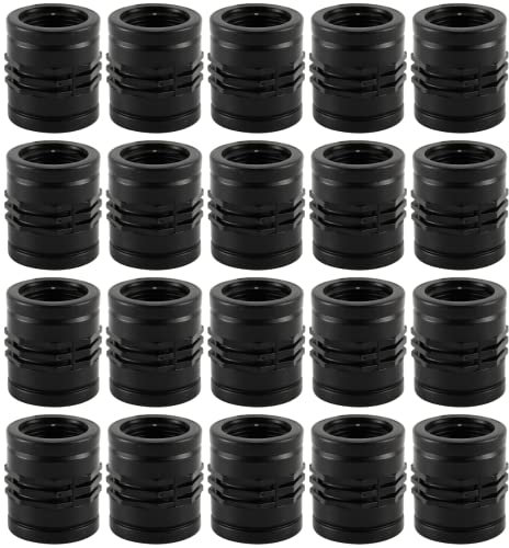 acquaverde Raccordo Manicotto con Doppio Filetto Femmina, Giunto per Tubi, Sistemi e Impianto di Irrigazione, Nero - Orto Facile (20, 1/2 x 1/2)