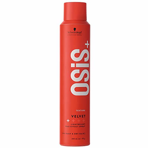 Schwarzkopf Professional OSiS Velvet Laque Cheveux Spray À Effet Cire Définition Douce Brillance Naturelle Formule Non Grasse Non Collante Fixation Légère 200 ml