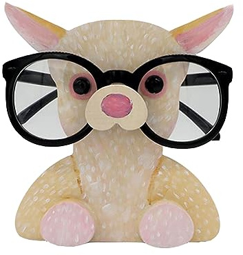 EBbels Brillenhalter Aus Holz, Kreativer Haustier Brillenhalter, Handgefertigter Tierform Brillenständer, Sonnenbrillen Display Für Zuhause, Büro, Dekoration, Zubehör (Alpaka)