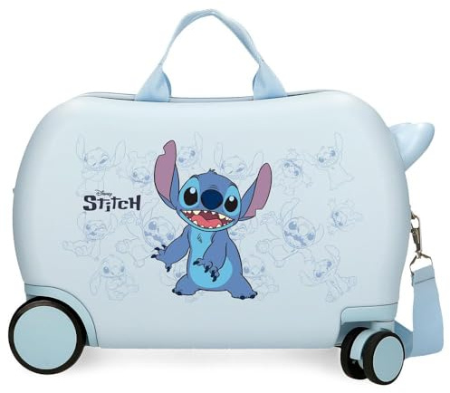 Disney Happy Stitch Bagaglio, Unisex - Bambini e ragazzi, Blu, 31 x 45 x 20 cm