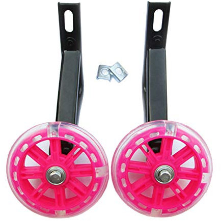 Fahrrad-Stützräder, Fahrrad-Trainingsräder, Hilfsräder for Kinder, Stabilisatoren for Kinderfahrräder, Kinderfahrradstabilisatoren, Fahrradstabilisatoren, 4 Farben (Color : Pink, Size : 20in)