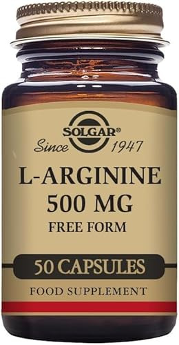 Solgar L-Arginine 500 mg Vegetable Capsules - Pack of 250 - for a Healthy Metabolism - Ideal for Athletes - Vegan and Gluten Free