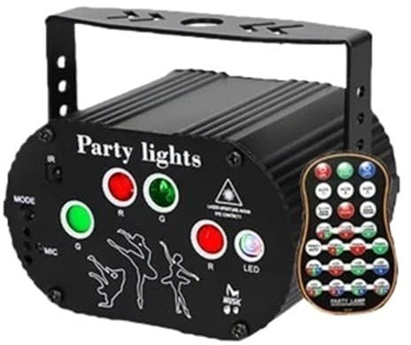 Luces de Discoteca RGB Mini DJ Disco Proyector de luz láser USB Recargable LED UV Sonido estroboscópico Efecto de Escenario Boda Navidad Fiesta Lámpara para Eventos Boda Música de Baile