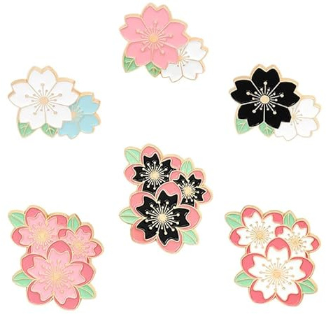 KirschblüTen Brosche Aus Legierung FüR Damen Elegante Anstecknadel FüR Hochzeiten Geburtstage Und Alltagsmode 3 05 X 2 54 Cm Bunte Dekoration FüR Taschen Und Kleidung