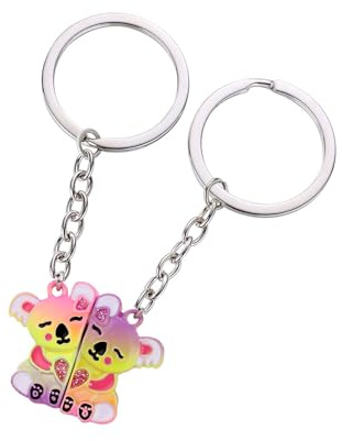 CERSLIMO Best Friend Keyring - Cute BFF Keychain For 2 Girls, Matching Magnetic Friendship Keychains, Koala Keyring