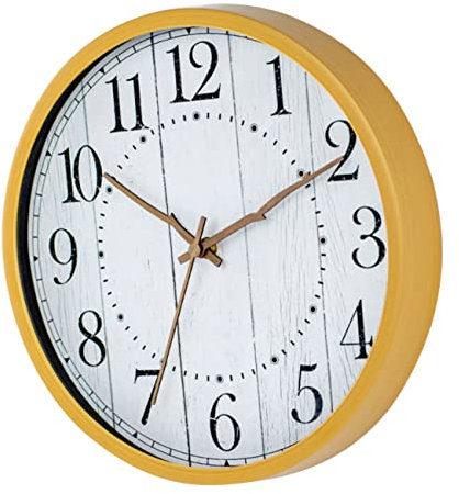 ULDIGI Wanduhr Für Wohnzimmer Batteriebetrieben Hängend Runde Form Dekorative Wanduhr Für Schlafzimmer Ohne Lärm Robust Und Langlebig