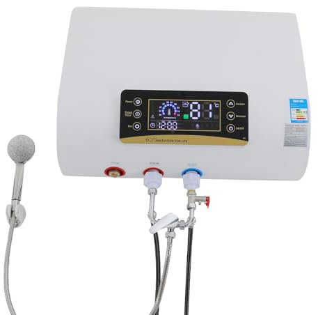 Donened - Elektrospeicher Warmwasserspeicher, 80 Liter, 2000W Wandhängender Boiler, Warmwasserboiler, Elektrospeicher für Küchen, Bäder, Hotels