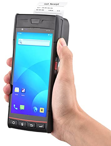 Stampante per ricevute POS portatile Terminale PDA Android 9.0 Scanner per codici a barre 1D/2D/QR Supporto Sistema di posizione globale Comunicazione 4G WiFi BT con touchscreen da 5,5 pollici Stampa