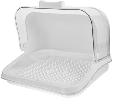 JOINPAYA Contenitore per Stoviglie per Piccoli Bianca Coperchio, Porta Stoviglie per Ragazzo Ragazza e Scatola per Conservare Pane, Contenitore per Scolare e Accessori per Ragazzo Ragazza