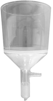 Nsssunnre Imbuto Filtrante A Fritta Fine in Vetro Borosilicato (G3), Nipplo Standard 24/40 e Tubo Seghettato Sottovuoto