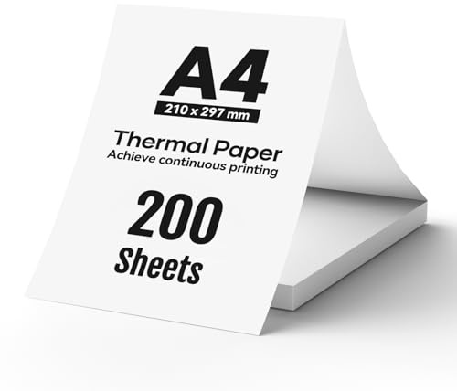 200 Feuilles De Papier Thermique A4-210 X 297 mm, Compatible Avec L'Imprimante Mobile MT610, SéChage Rapide, Pour Contrats, Photos, Dessins Et Devoirs