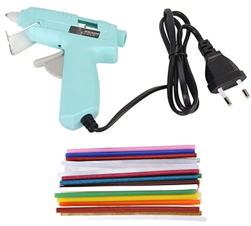 Heißkleber Kit mit 30 Klebstöcken, 20W Schnell Vorheizende Mini Heißkleber Werkzeug für Schulhandwerk DIY Arts und Schnelle Reparaturen zu Hause (EU-Stecker)