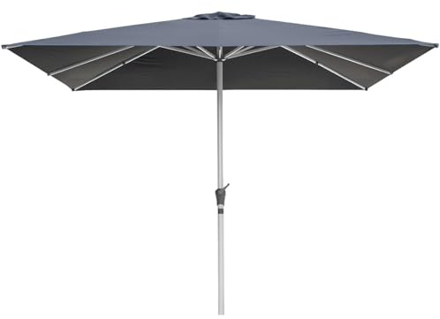 RANSENERS Premium Kippbarer Sonnenschirm 250 x 250 cm mit 8 Rippen, Schutzhülle Inklusive, Verstärkter Rahmen, 220g/㎡ Verdickter Gewebe mit UV50+ für Garten, Terrasse, Kaffeehaus im Freien