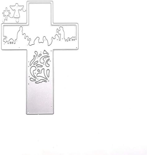 Haione Metall Stanzformen Ostern Kreuz Prägeschablone Vorlage für DIY Handwerk Karte Markierung Scrapbooking Fotoalbum Geschenk