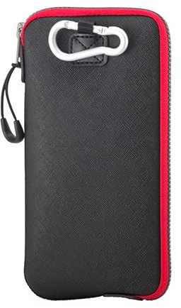 OneJoy Neoprene Mobile Phone Pouch, Thermal Cellphone Pouches, for iPhone Sleeve Case with Clip on fit for 6.1 to 6.9 phone.[ Black ]