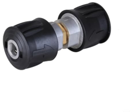 Aluminum Alloy Quick Connect Connector for Karcher Large Union Water Hose Attachment Black Plastic Construction Lightweight Design Versatile Applications for Garden Home