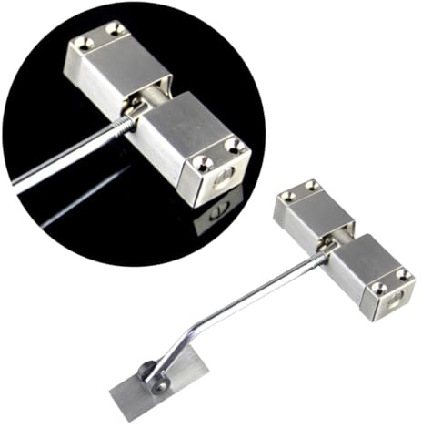 Angoily Ferme-porte Automatique à Ressort Ferme-porte Saillie Métal Connecteur De Porte Pour Installation Facile