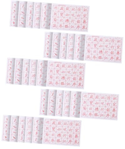 Veemoon 30 Feuilles Papier Calligraphie Chinoise Débutant Copie Écriture Euclidienne Pratique Portable Papier Lisse sans Odeur