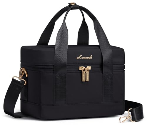 LOVEVOOK Kühltasche klein, Lunchtasche Damen Herren 6,5L Waschbarer & Auslaufsicher Lunch Bag, Thermotasche mit Doppelgriffen, Verformungsbeständige Isoliertasche für Uni Arbeit Picknick Alltag