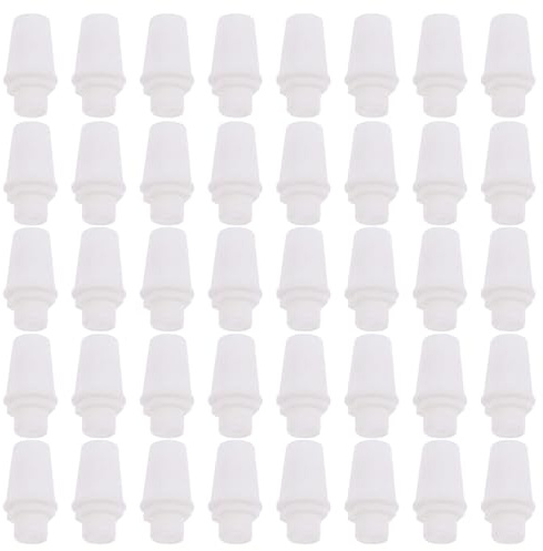 Gadpiparty 40 Pezzi Fermacavo Filettato in Plastica Bianca, Morsetti per Cavi Leggeri per Lampade a Sospensione, Clip di Fissaggio Connettori per Luci da Soffitto, Accessori per Gestione