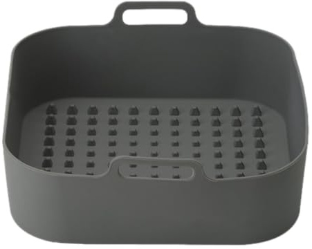 Fodere per friggitrice ad aria riutilizzabili | Teglia da forno quadrata in silicone per friggitrice ad aria | Sostituzione riutilizzabile di carta pergamena infiammabile, resistente al calore e facil
