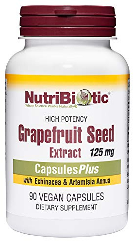 NutriBiotic Grapefruit Seed Extract CapsulesPlus, 125 mg of GSE, 90 Count