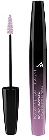 Manhattan No End Mascara Instant Volume & Length, Wimperntusche für endlos lange Wimpern mit ultimativem Volumen, Farbe Black 1010N, 1 x 8ml