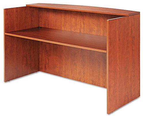 Alera ALE Valencia Series Reception Desk w/Counter, 71w x 35 1/2d x 42 1/2h, Cherry