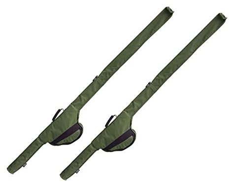 2 x Angelrute Reisetasche-Hülse 12 FT stangen Passungen Big Pit Rollen Karpfenangeln Ausrüstung NGT