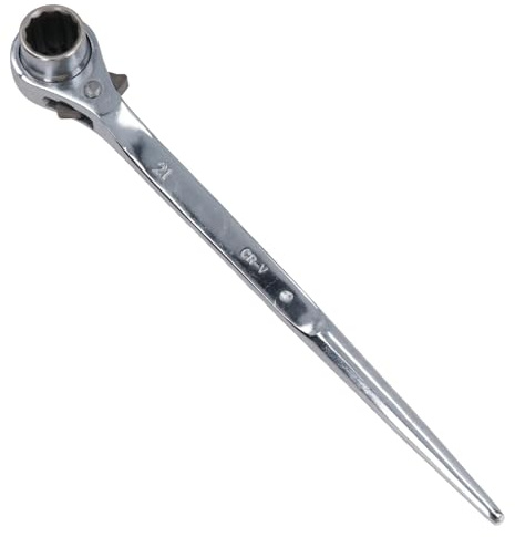 Scaffold Spanner Ratcheting Podger 2 Way Bi-Hex Ratchet 19mm and 21mm Scaffolders