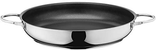 Silit Calabria - Padella per cottura a induzione, 32 cm, rivestimento in acciaio inox, manico in acciaio inox, resistente al forno, per una cottura delicata