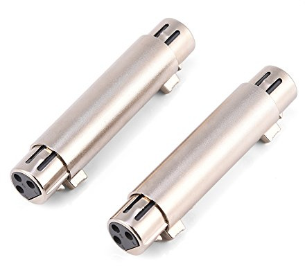 Tihebeyan Audio Mikrofon und Mikrofon Stecker, 2 Stück XLR Buchse 3 Pin Buchse auf Buchse Audio Mikrofon Line-Adapter Gender Change Adapter
