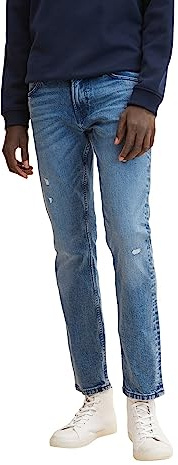 TOM TAILOR Denim Herr jeans 202212 Piers Slim, 10122 - Destroyed Light Stone Blue Denim, 34W / 32L