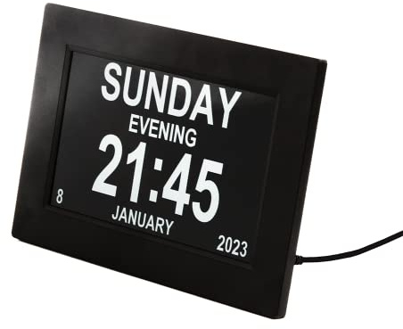 Limitless LifeClock Medicine Reminder Talking Alarm Clock, Digital Calendar, Photo Frame, with USB Charger