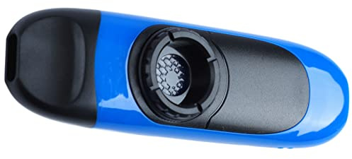 Asixxsix Kazoo, 11 cm professionelles elektrisches Kazoo, kleines tragbares Kazoo-Set, einfach zu bedienendes professionelles Kazoo mit Tonabnehmer, 5 Kazoo-Membran für Gitarre, Ukulele (Blau)