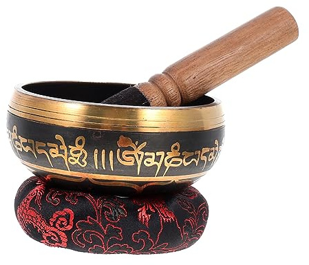 DRESSOOS Klangschale Für Meditation Handgemachte Buddhistische Ode-schale Mit Holzstab Inklusive Klangschalen-kissen Klangschale Für Yoga Und Entspannung