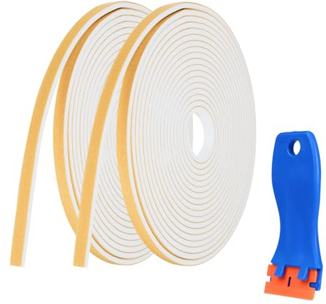 2 Piezas Junta Placa Vitrocerámica Autoadhesiva, 5m Cinta de Sellado para Placa de Cocina con Rascador, 6mmx3mmx5m Cinta Vitrocerámic a al Calor para Embellecedor VitrocerámicA y Fregaderos Empotrados
