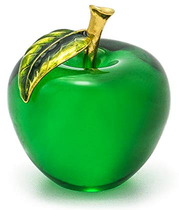 H&D HYALINE & DORA Kristallapfel Deko grün – Briefbeschwerer & Geschenk