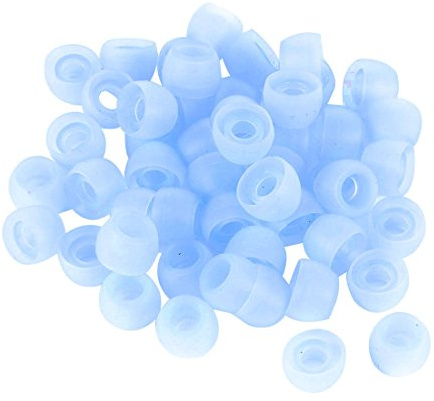 sourcingmap 50 Pz Gommini In Silicone Auricolari Cover Blu per Cuffia Auricolare