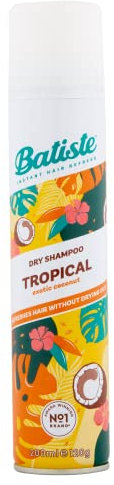 Batiste - Dry Shampoo Tropical - Fruity & exotic fragrance - Fresh hair full of body and texture - No rinse - 200ml