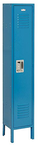 Global Industrial Single Tier Locker, 12x12x60, 1 Door Unassembled, Blue