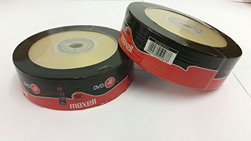 Maxell 275731.40.TE DVD-R 4.7 GB 16X 120 Min Recordable Video Disc- (25 Disk Pack - Shrink Wrapped)
