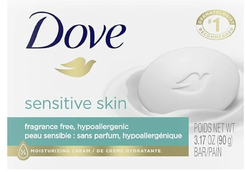 Dove beauty bar soap with moisturizing lotion for sensitive skin - 3.15 Oz by UNILEVER.