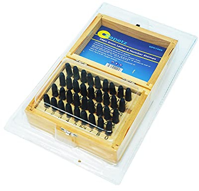 Dapetz 3mm 36 Teile Brief & Nummer Stempelset Metall Punsch-satz Stempel Sicherheit Postleitzahl