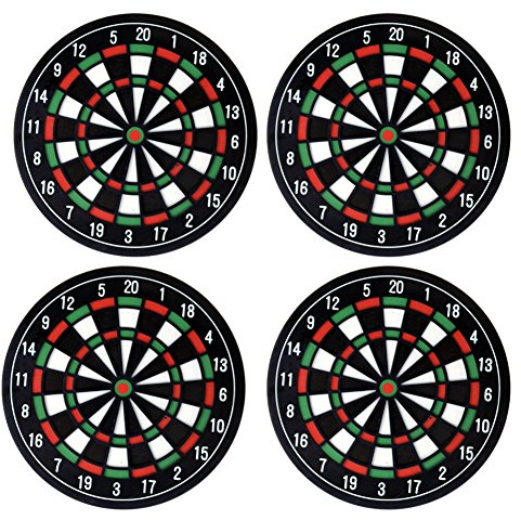 Demiawaking 4Stk. Küche Utensilien Dartscheibe Stil Coaster Mini Dartscheibe Cup Coasters Untersetzer
