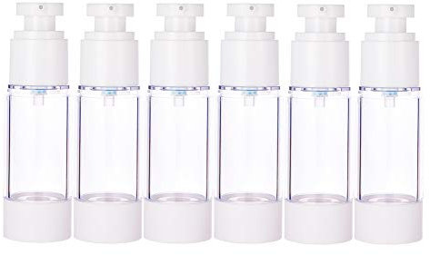 BENECREAT 6 Pack 30ml Bottiglia della Pompa della Pressione Cosmetica Bottiglia per Vuoto per Lozione Crema per Il Viso Crema per Le Mani