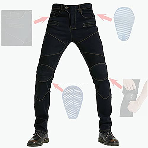CYLZRCl Pantaloni Motocross Uomo Pantaloni Motocross Blu Blue Ginocchiere Estese Pantaloni Moto Cross Shot (Color : Black2, Dimensione : XL)